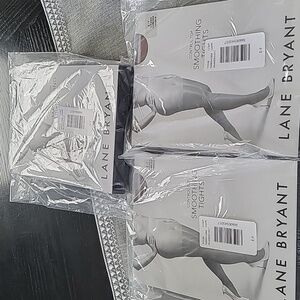 Lot of 3 Lane Bryant control top smoothing tights, Queen size